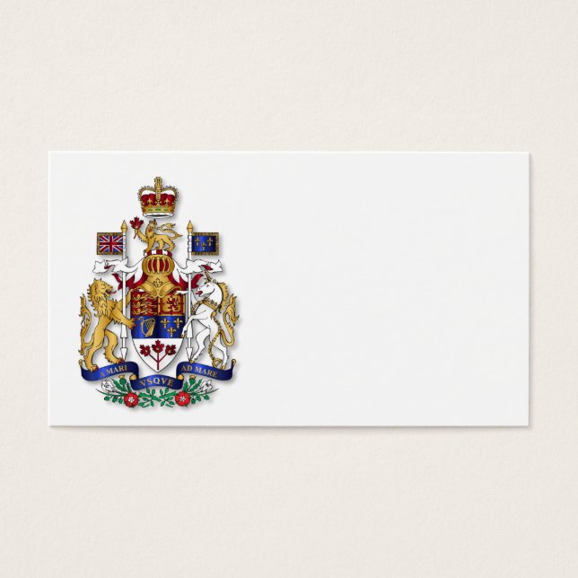 Cartes De Visite Armoiries du Canada (Devant)
