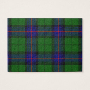 Cartes De Visite Armstrong tartan bleu et vert plaid