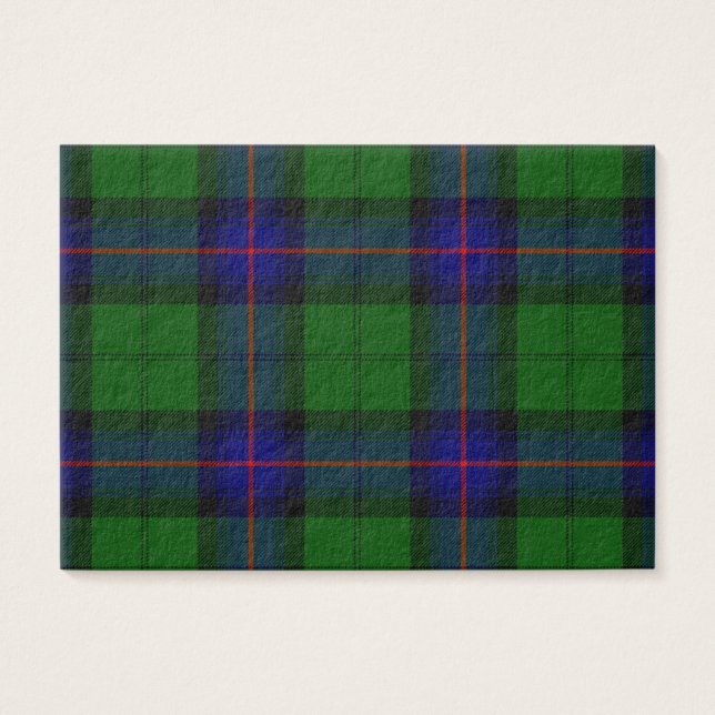 Cartes De Visite Armstrong tartan bleu et vert plaid (Devant)