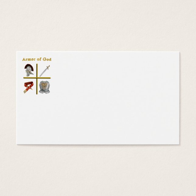 Cartes De Visite Armure de Dieu produits (Devant)