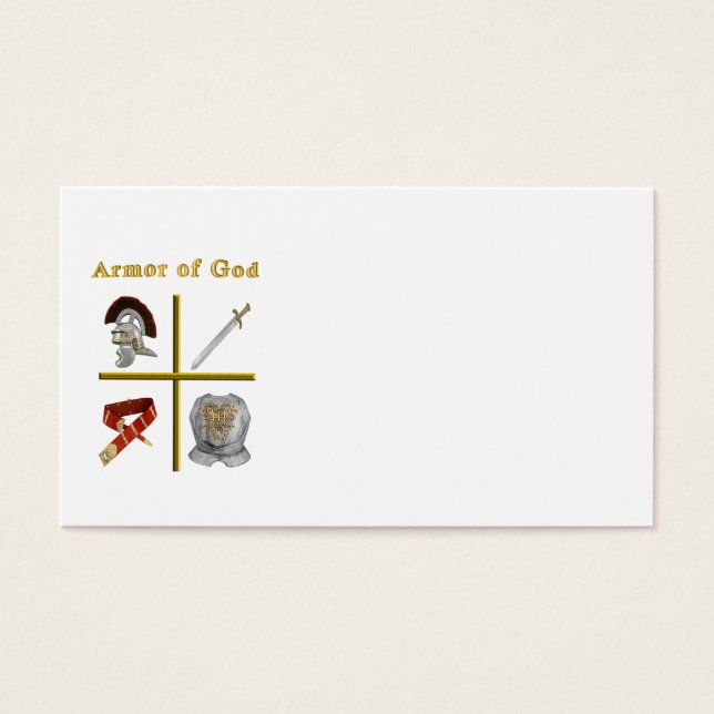 Cartes De Visite Armure de Dieu produits (Devant)