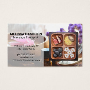 Cartes De Visite Aroma Therapy   Sels de bain d'huiles spas