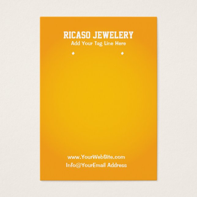 Cartes De Visite Arrière - plan d'oreille jaune or (Devant)