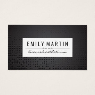 Cartes De Visite Arrière - plan en métal noir Cadre blanc