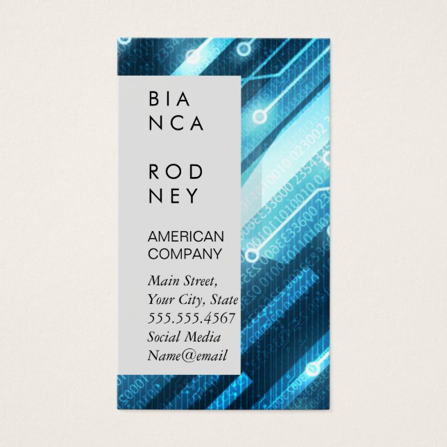 Cartes De Visite Arrière - plan futuriste des technologies électron (Devant)