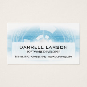 Cartes De Visite Arrière - plan géométrique de technologie