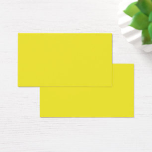 Cartes De Visite Arrière-plan jaune uni vibrant
