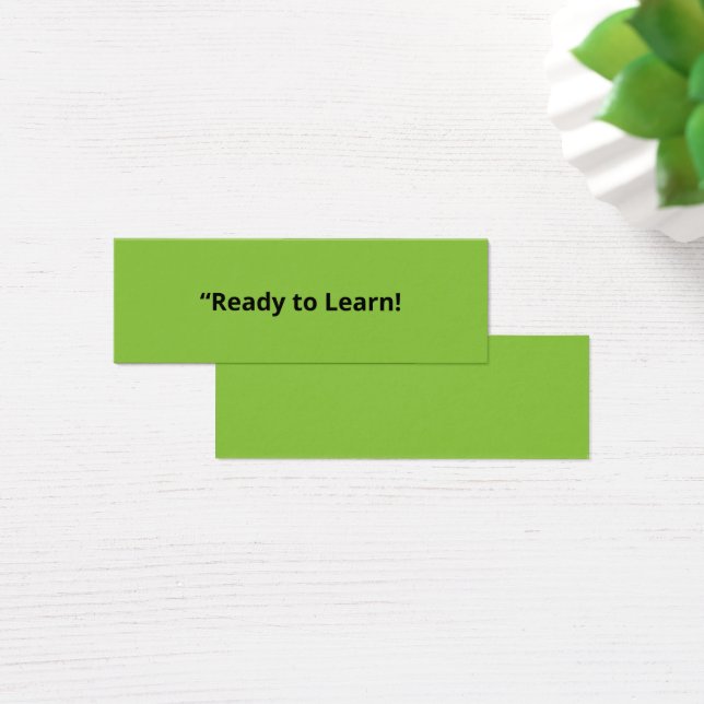 Cartes De Visite Arrière-plan vert citron plat - Texture scolaire (Bureau)