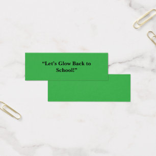 Cartes De Visite Arrière-plan vert néon plat - Texture scolaire