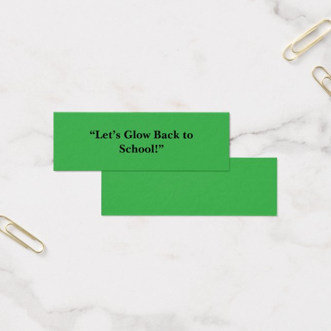 Cartes De Visite Arrière-plan vert néon plat - Texture scolaire (Bureau)