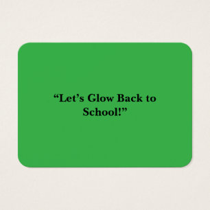 Cartes De Visite Arrière-plan vert néon plat - Texture scolaire