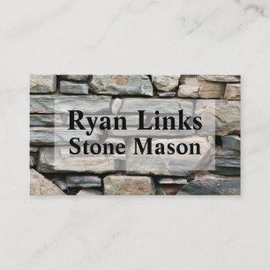 Cartes de visite Arrière - plans de Stone Mason