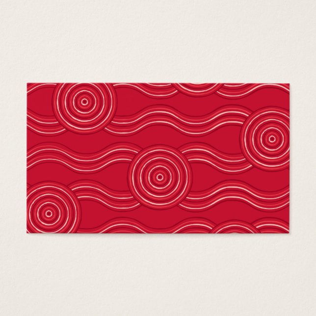 Cartes De Visite Art autochtone waratah (Devant)
