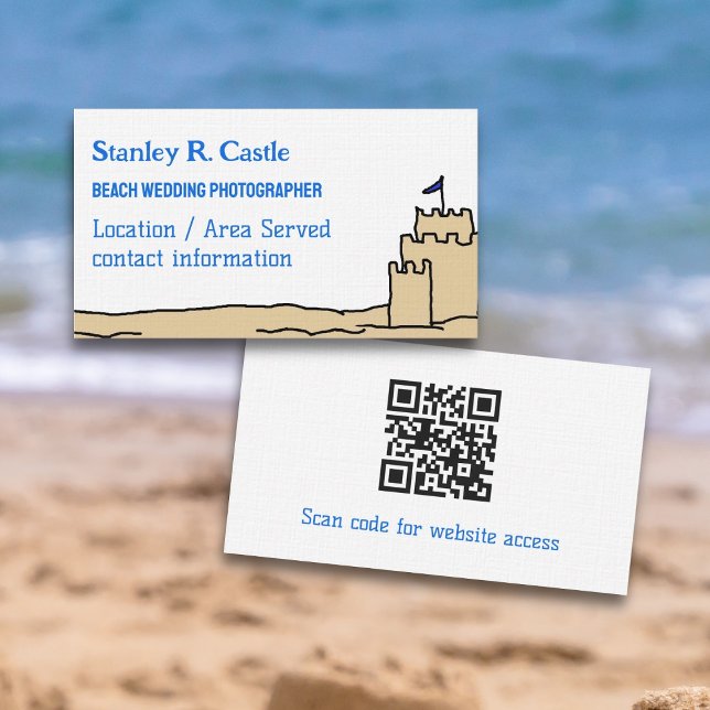 Cartes de visite Art Château de Sable (Créateur téléchargé)