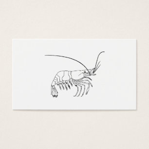 Cartes De Visite Art de crevette rose