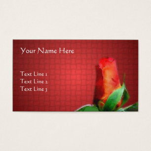 Cartes De Visite Art de la rose rouge