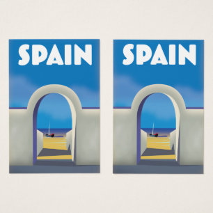 Cartes De Visite art de vacances rétro en Espagne