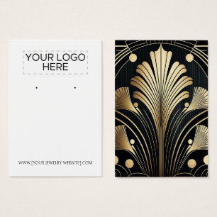 Cartes De Visite Art Deco Earring Display Card