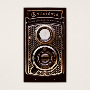 Cartes De Visite Art déco vintage de rolleicord d'appareil-photo