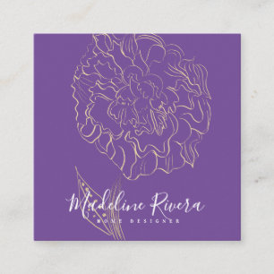 Cartes de visite Art Floral Botanique Pivoine pour
