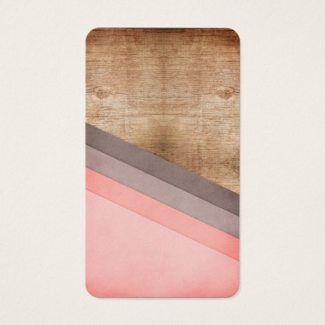 Cartes De Visite Art géométrique en bois (Devant)