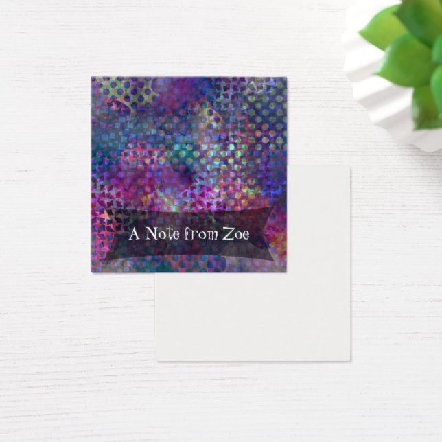 Cartes De Visite Art numérique Abstrait multicouleur personnalisé (Bureau)