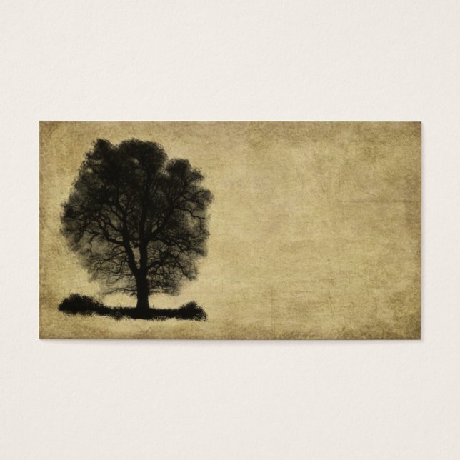 Cartes De Visite Artisan - Arbre à pierre solitaire (Devant)