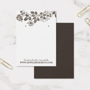 Cartes De Visite Artisan Lacy Floral Porte-oreilles Personnalisé Bi