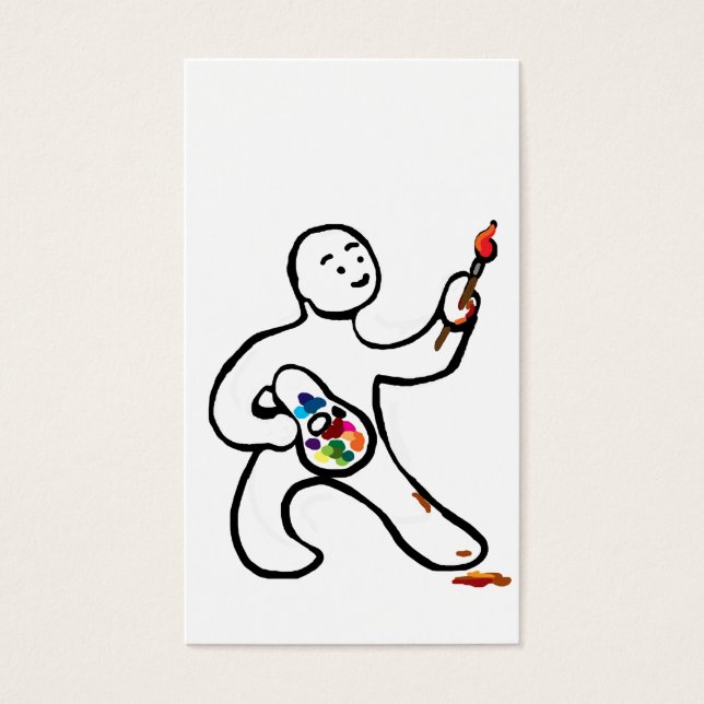 Cartes De Visite Artiste au travail (Devant)