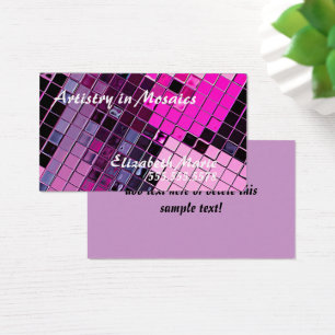 Cartes De Visite Artiste cosmétique pourpre rose