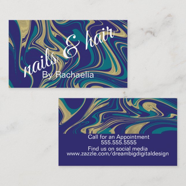 Cartes de visite artiste maquillage (Devant / Derrière)