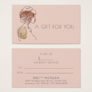 Cartes De Visite Artiste maquillage femme de la ligne moderne