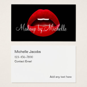 Cartes De Visite Artiste Maquillage Rouge Levres Budget CartesDeVis