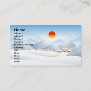 Cartes de visite asiatiques de Sun d'hiver