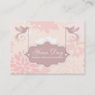 Cartes de visite assez roses de wedding planner