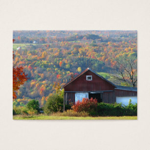 Cartes De Visite ATC de grange et de collines d'automne