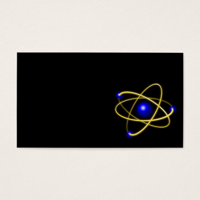 Cartes De Visite Atom atome, physique, particule, science, matière (Devant)