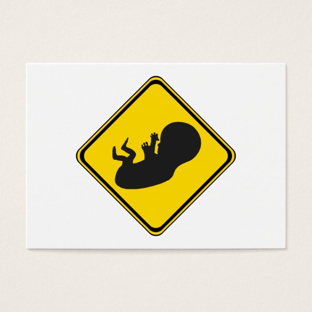 Cartes De Visite Attention: Baby Ahead! (Devant)