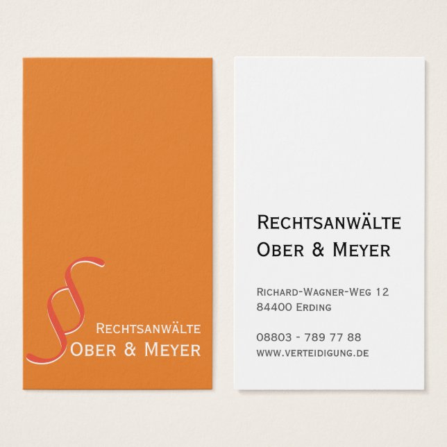 Cartes De Visite Attorney or Notary (Devant & derrière)