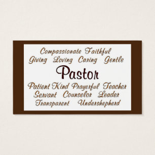 Cartes De Visite Attributs du pasteur