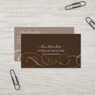 cartes de visite au chocolat élégant