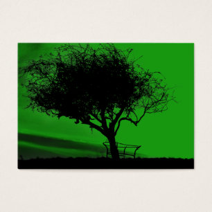 Cartes De Visite Aubépine de Glastonbury. Arbre sur la colline.