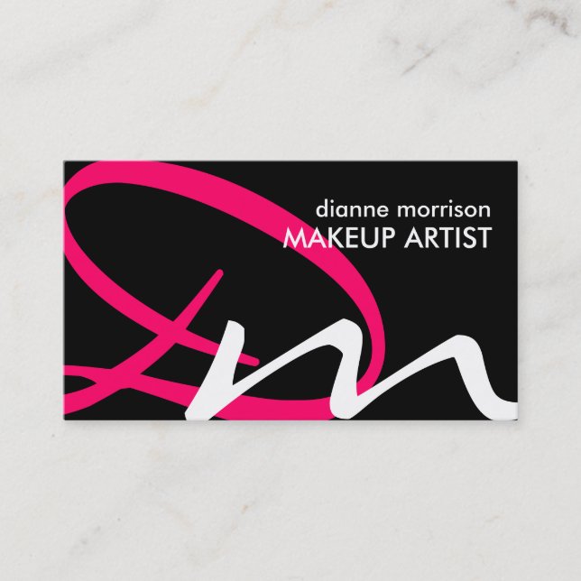 Cartes de visite audacieux de monogramme (Devant)