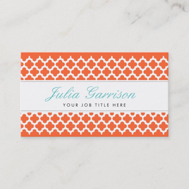 Cartes de visite audacieux de Quatrefoil (Devant)