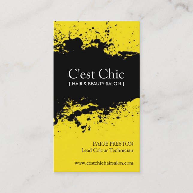 Cartes de visite audacieux de salon (Devant)