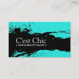 Cartes de visite audacieux de salon de coiffure