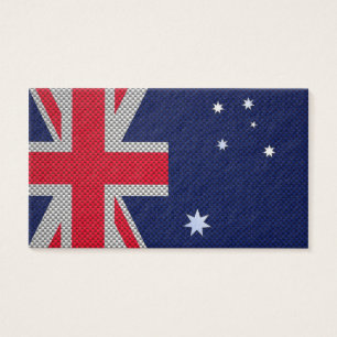 Cartes De Visite Australie Drapeau Design en fibre de carbone Style
