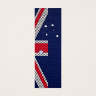 Cartes De Visite Australie Drapeau Design en fibre de carbone Style