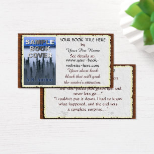 Cartes De Visite Auteur / Auteur Couverture du livre de promotion :