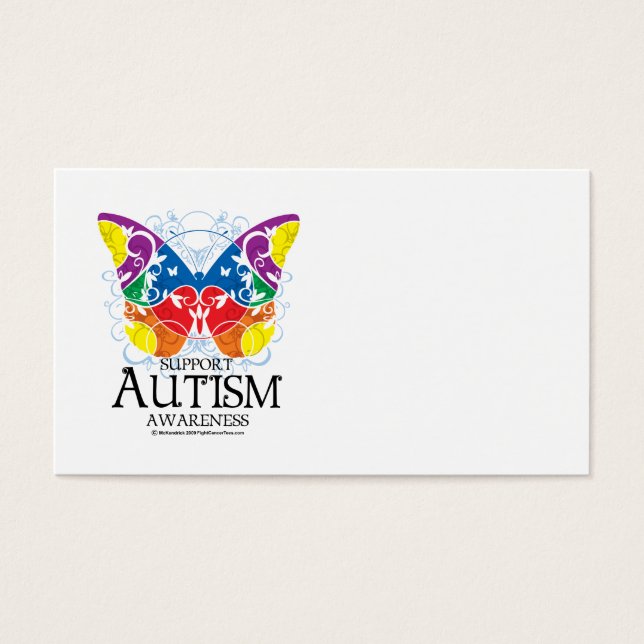 Cartes De Visite Autism Butterfly (Devant)